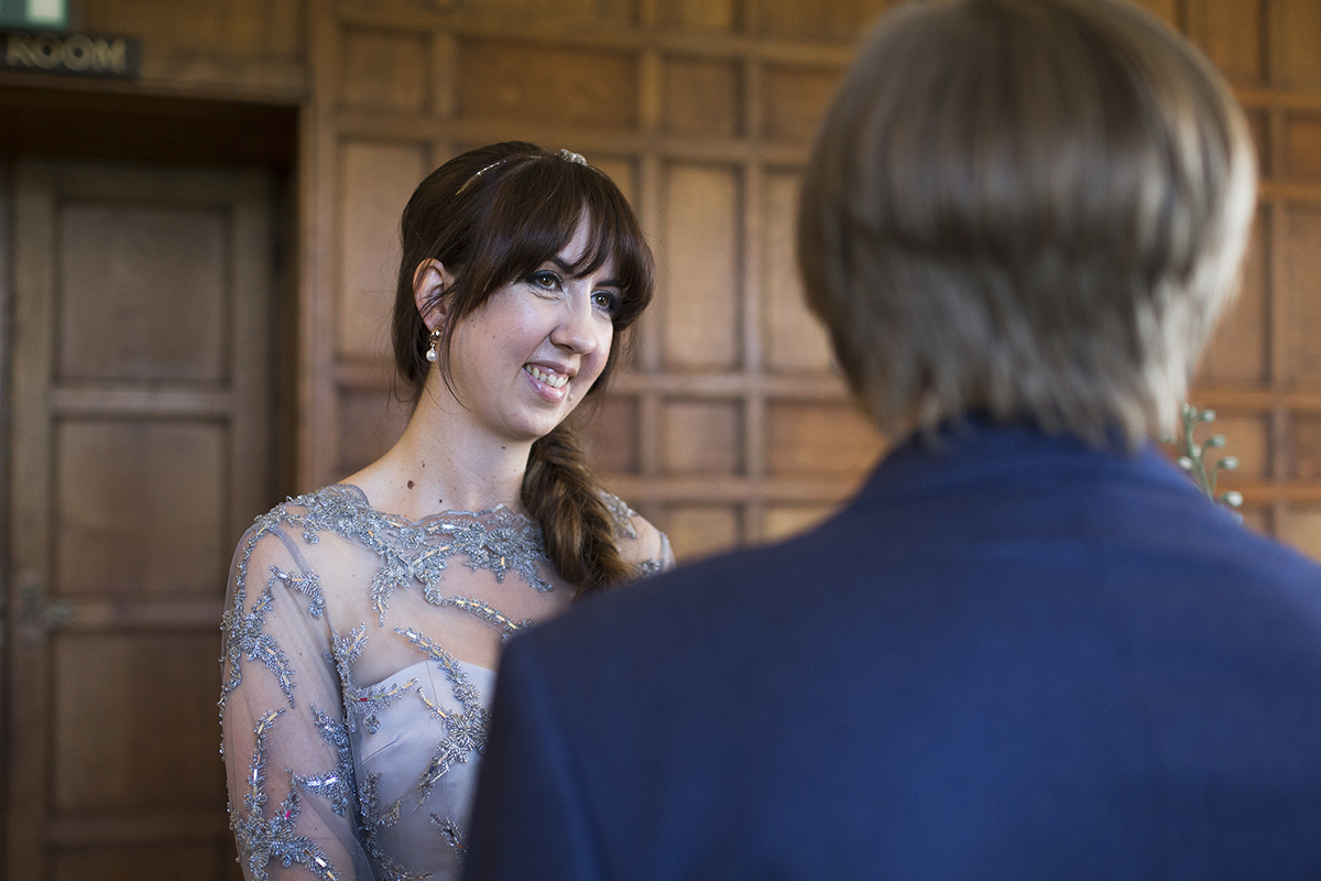 Bride and Groom at Ceremony Sophie Lake Photography
