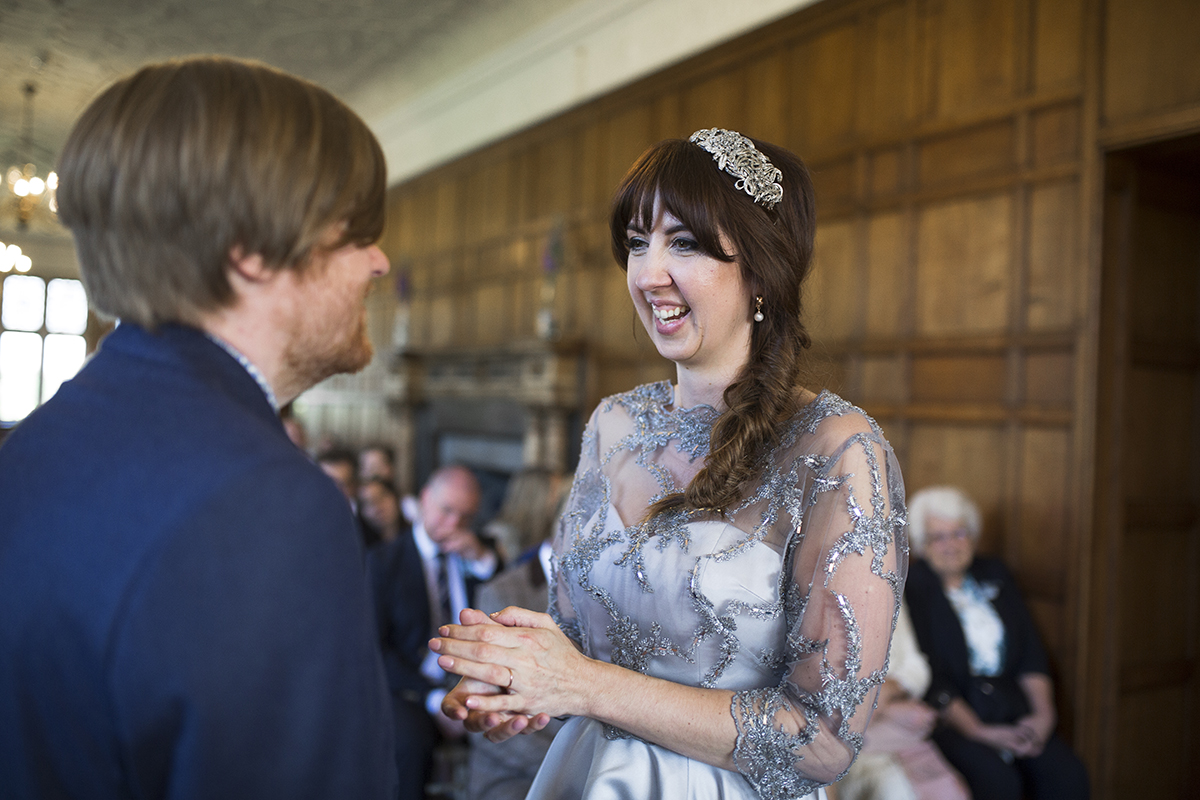 Bride and Groom laughing Sophie Lake Photography