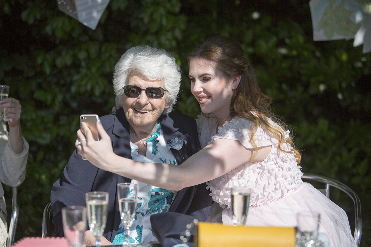 Wedding selfie Sophie Lake Photography
