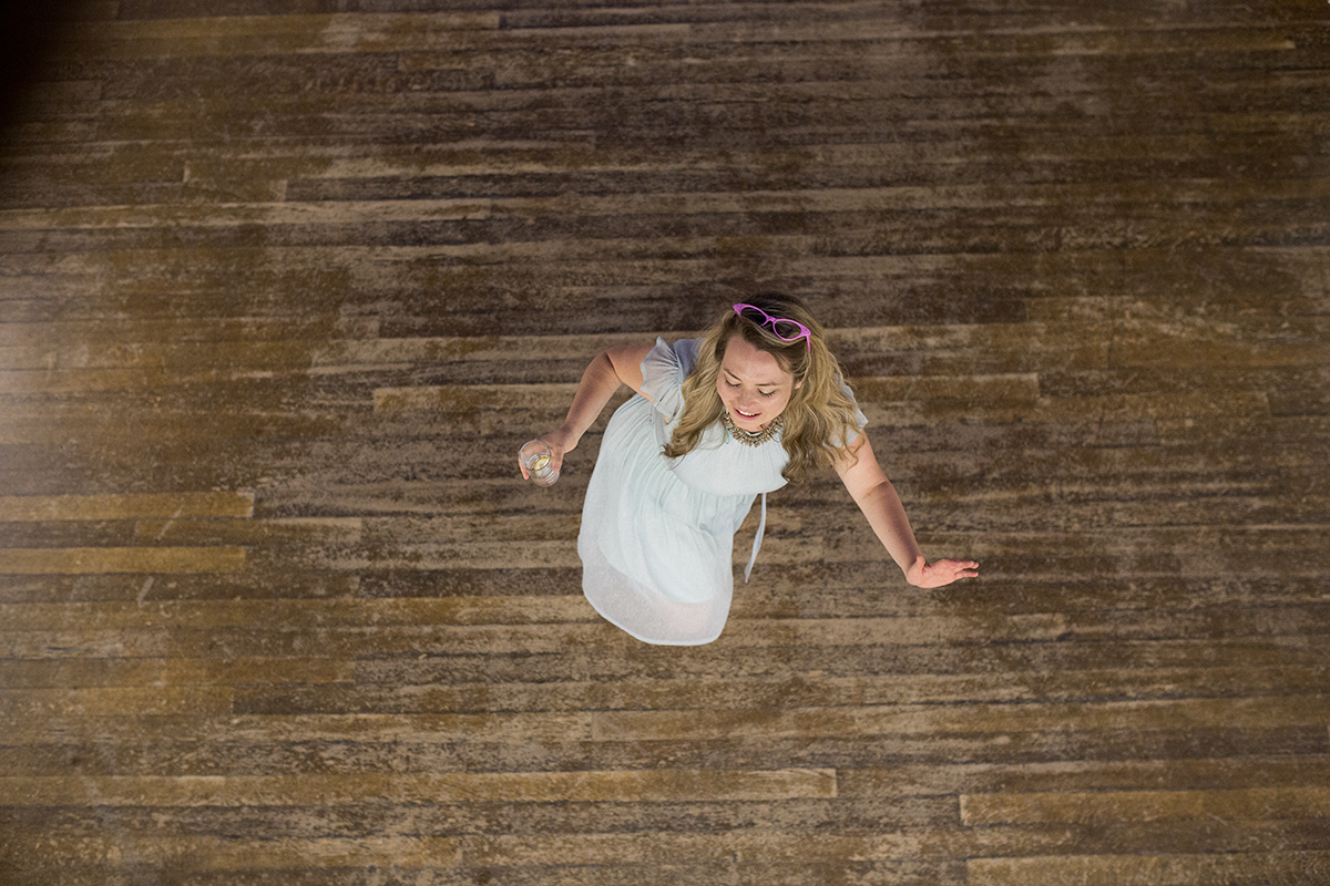 Aerial shot of wedding guest Sophie Lake Photography
