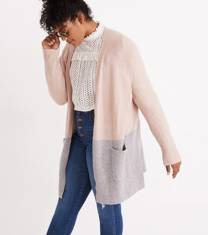 Madewell Kent Colorblock Cardigan