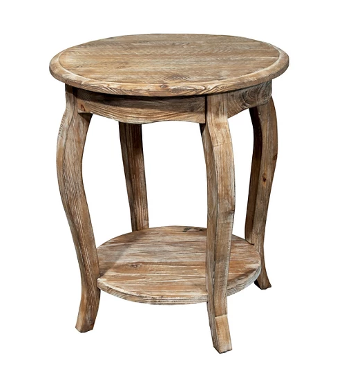 Driftwood Round End Table 