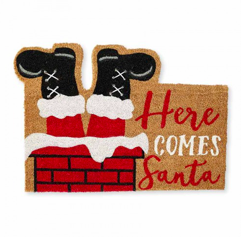 Here Comes Santa Doormat