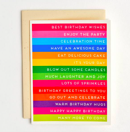 Birthday Stripes Greeting Card