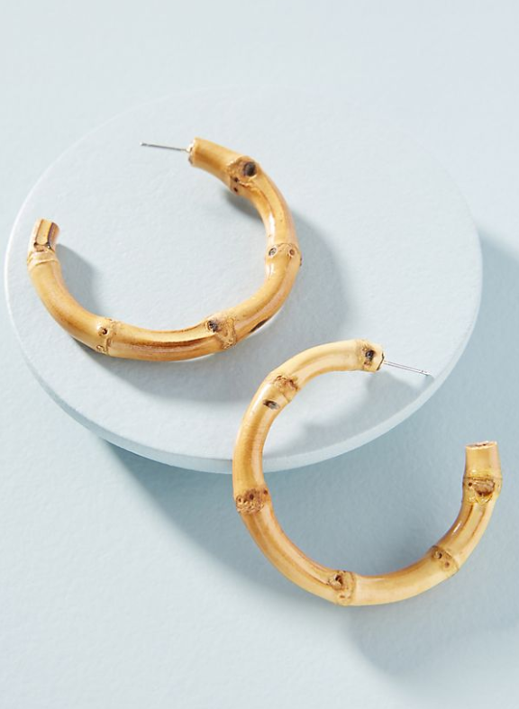 Bamboo Hoop Earrings