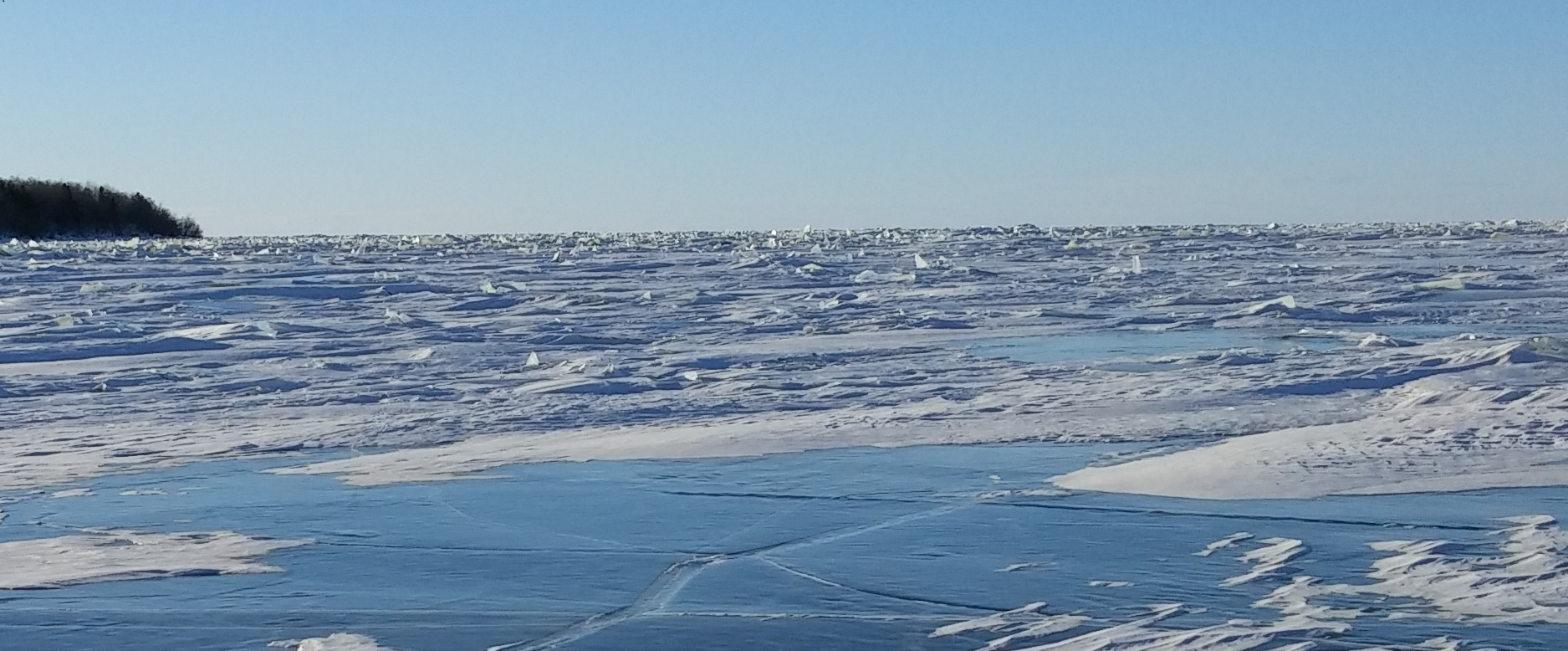  Rubble ice fields are seldom navigable and can be large. Maps of rubble fields improve routing access for lake ice travel by citizens and first responders. 