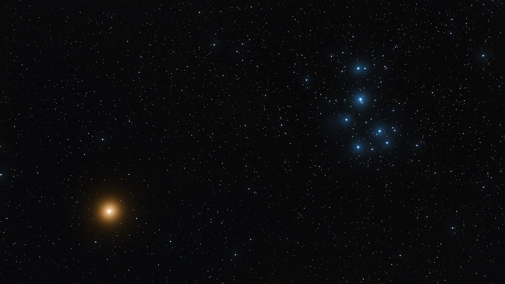 Mars et les Pleïades