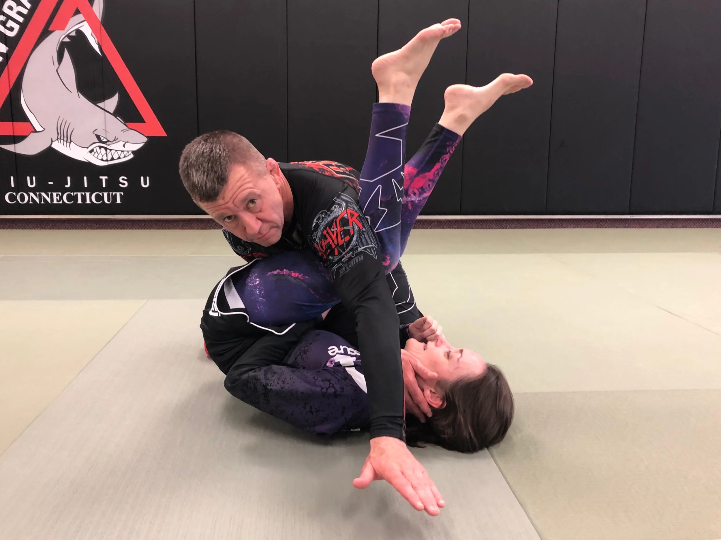 Spinning Arm Bar from Guard, Defense 2