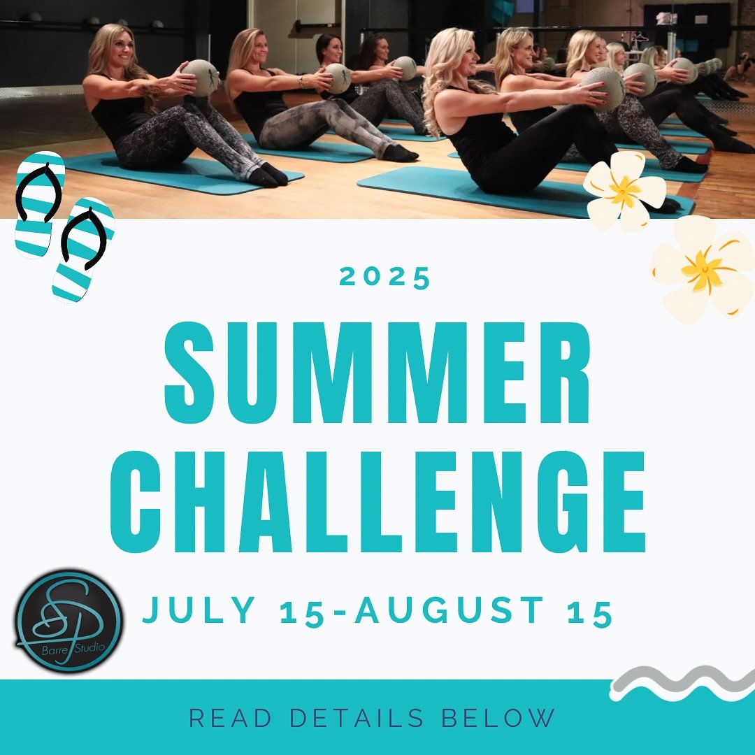 ⭐️Everyone who completes 15 classes between 7/15-8/15 wins 2 guest passes!

⭐️20+ classes gets you entered into a drawing to win a free month unlimited!

⭐️Top 2 with the most classes win an SP apparel item.

⭐️Zoom is included, but not On-Demand.

L