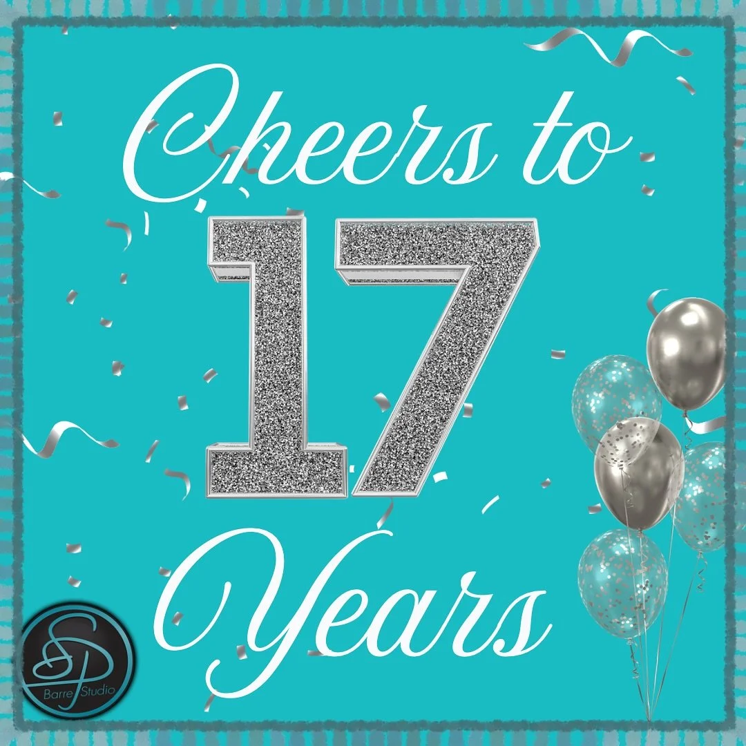 Today we celebrate 17 years strong&mdash;thank you to everyone who&rsquo;s been part of our journey to build strength, health, and community! 💪🏻💞 

#grateful #secretphysique #barrelife #barrestudiio #barrefitness #anniversary