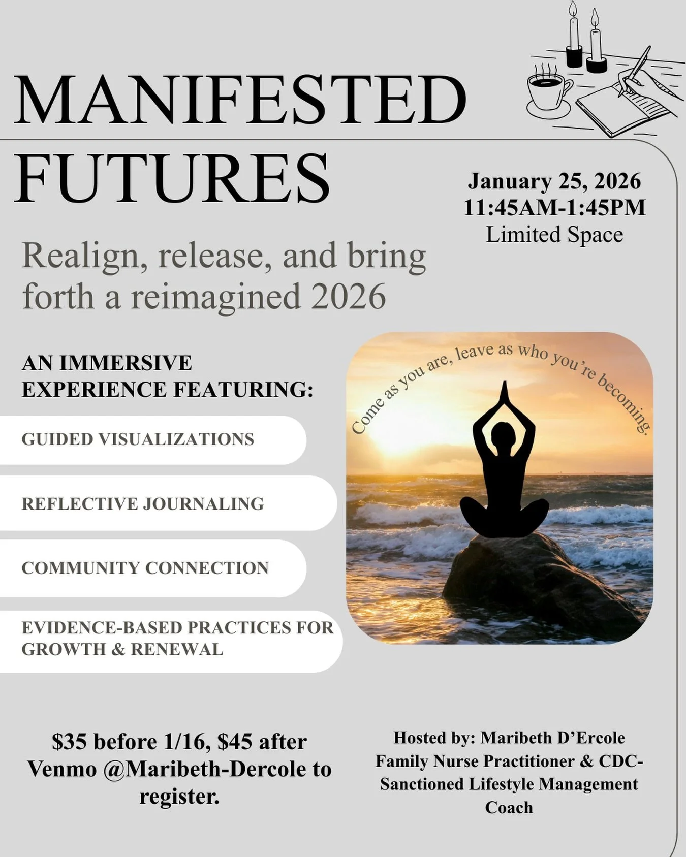 Join @maribethdercole 1/25!  Only a few spots left!