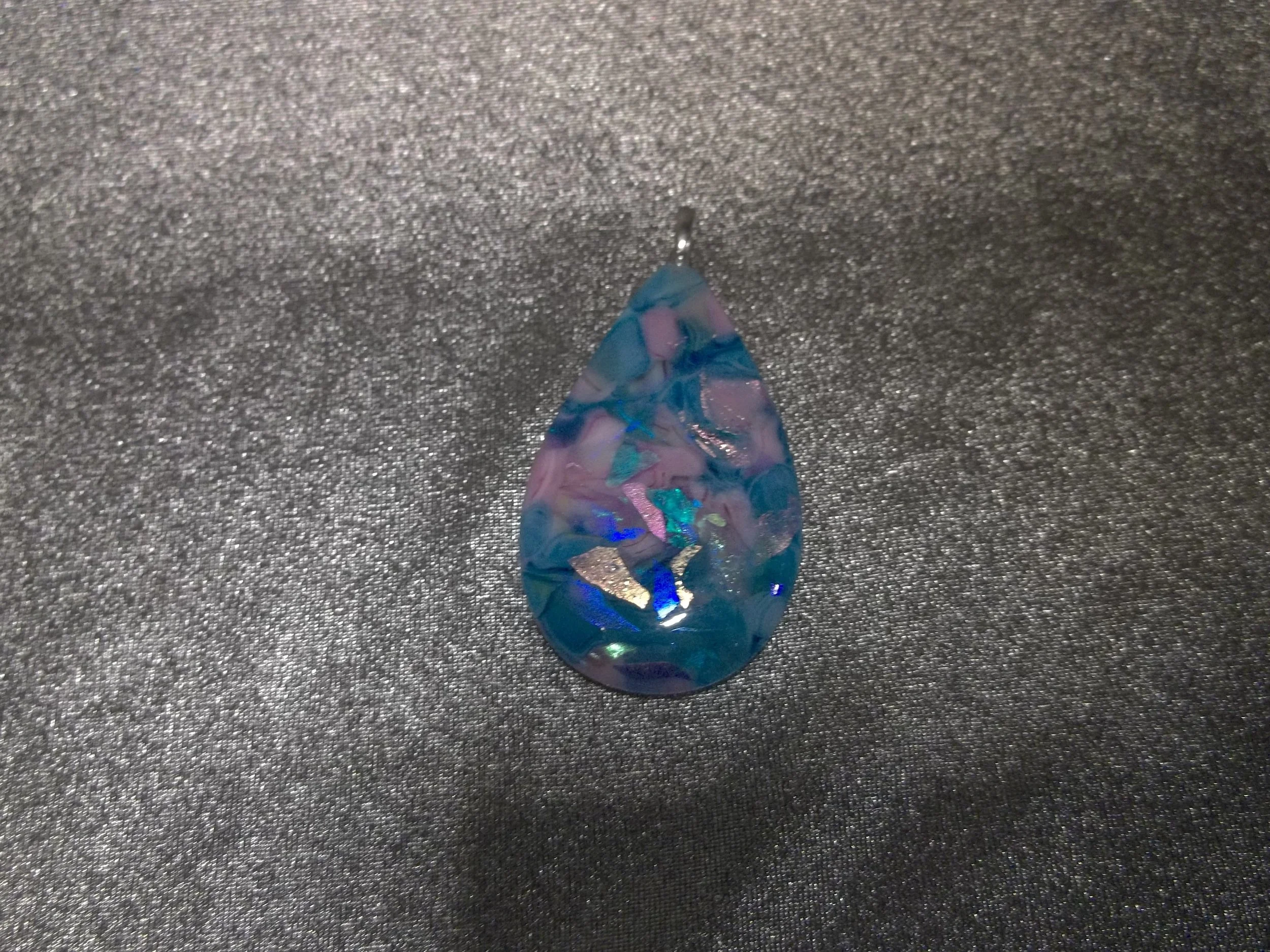 Dichroic Pink & Blue Pendent