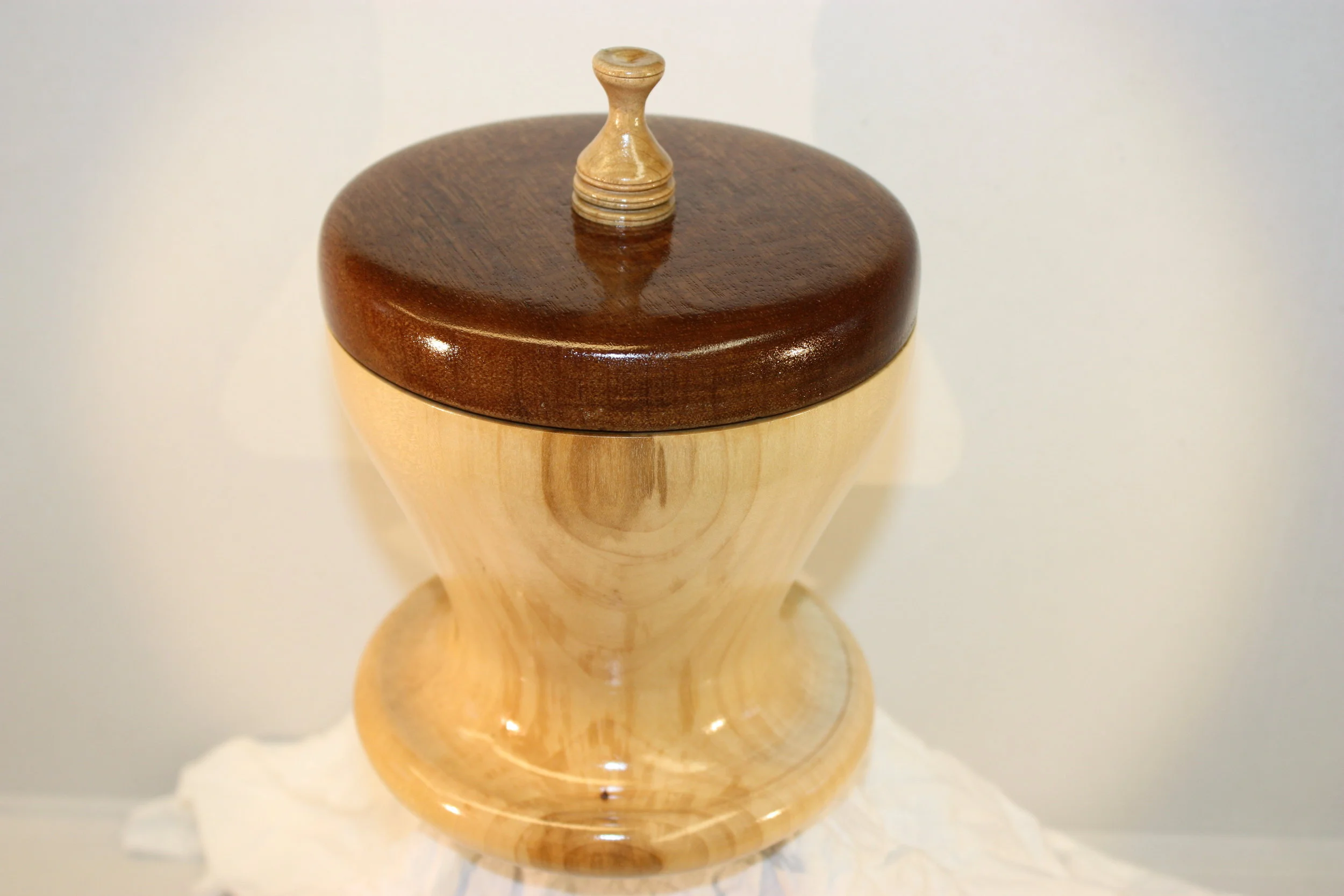 Large Maple Vessel W/Lid