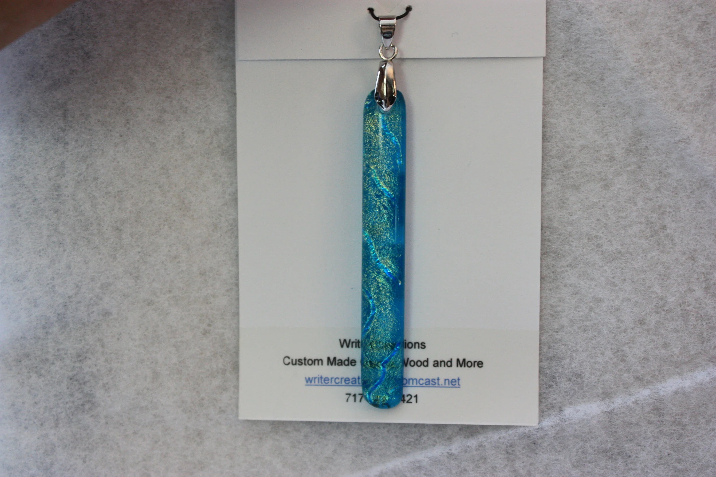 Blue Dichroic Pendent