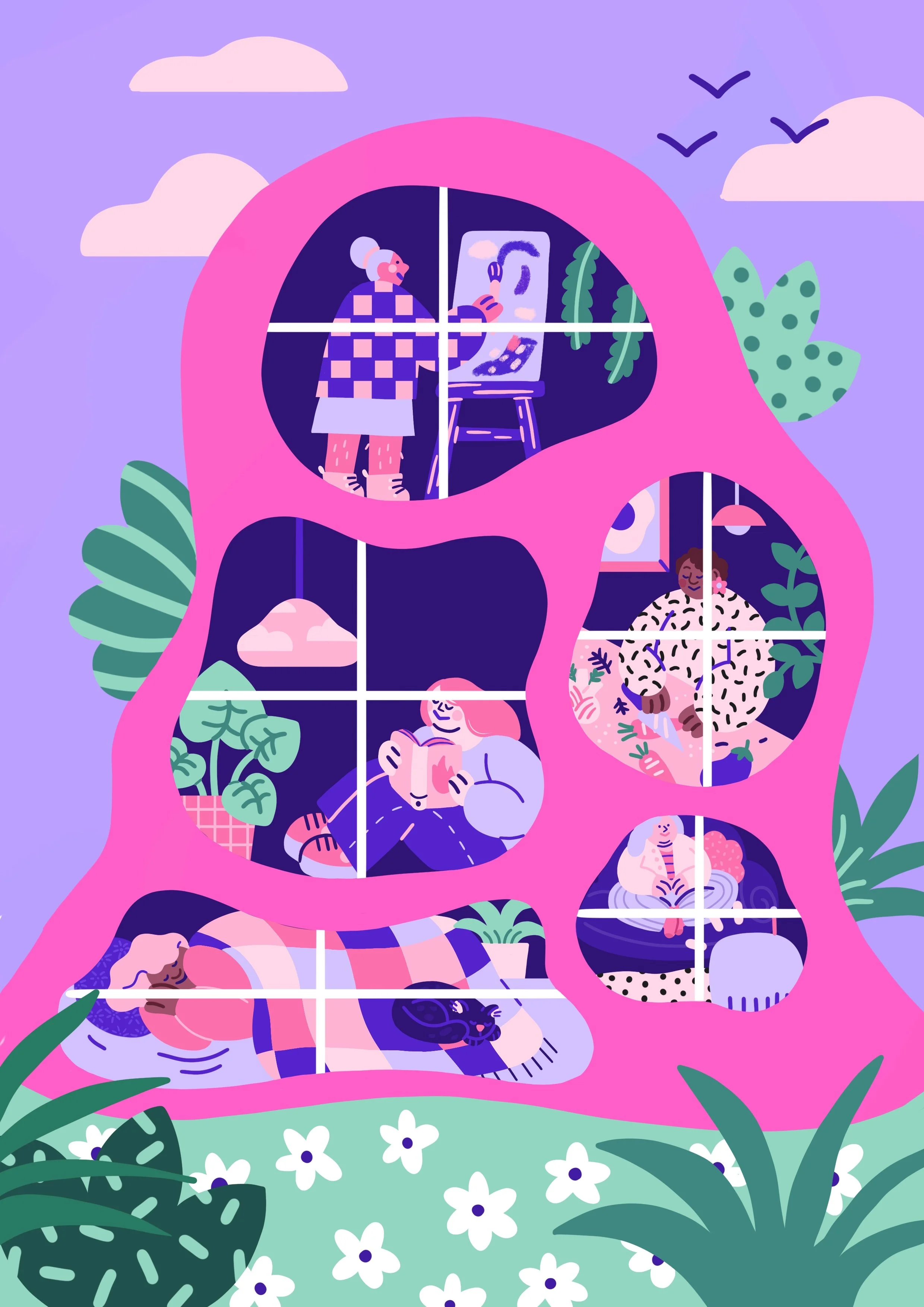 architecture checker pattern rose bleu.jpg