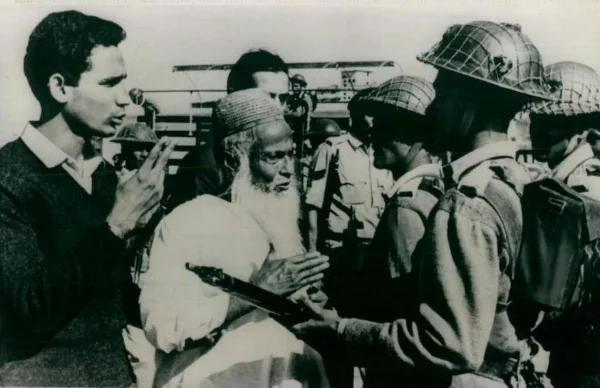 Bhashani in 1968 during the unprecedented protests and strikes that hit East Pakistan.