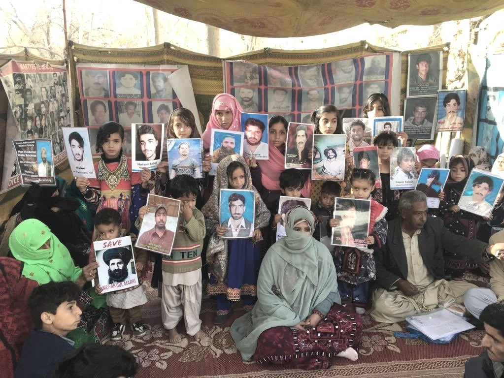 Protest against enforced disappearance of Baloch activists. Image: Twitter