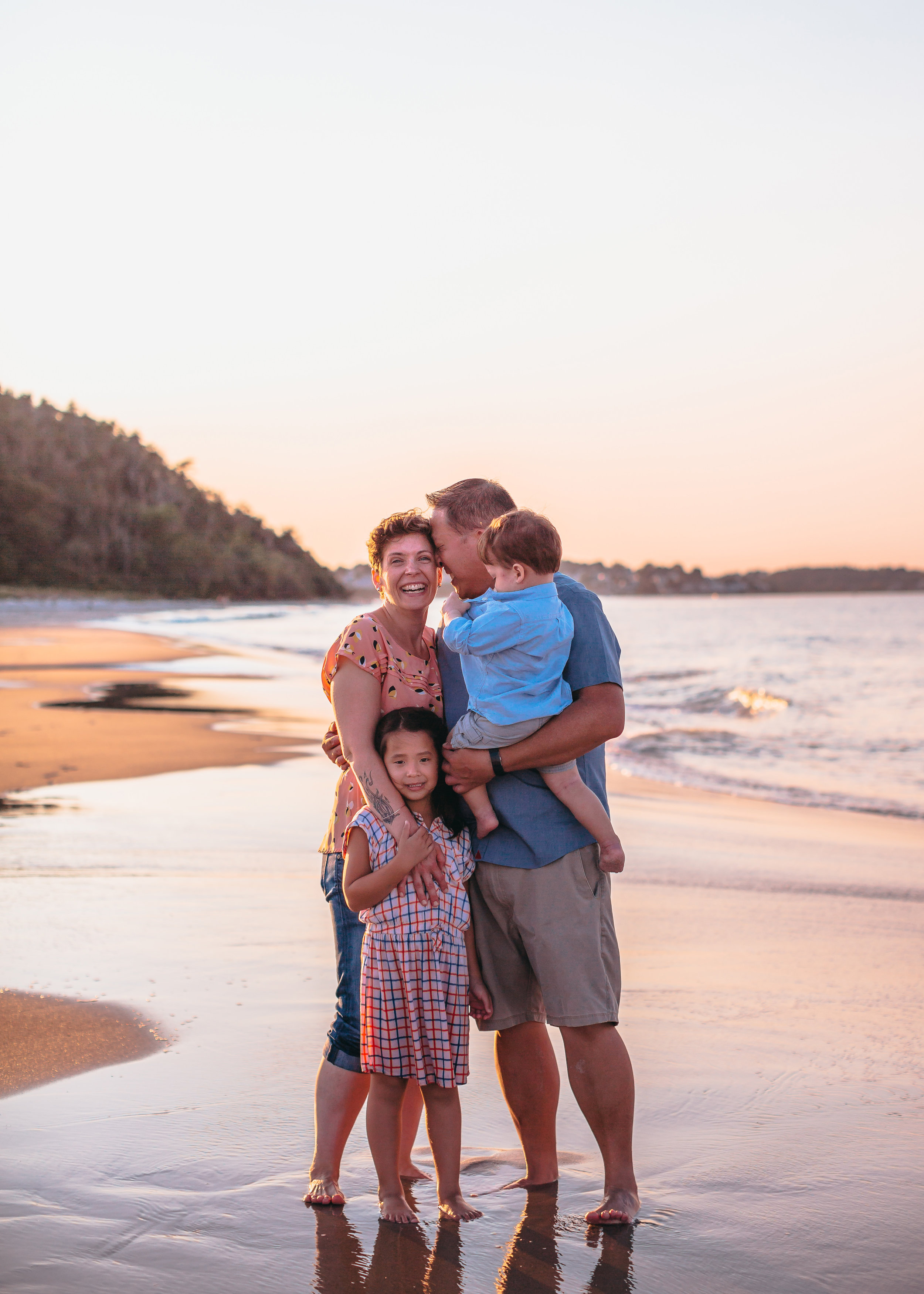 Pink sunset photos at Crane Beach, Massachusetts