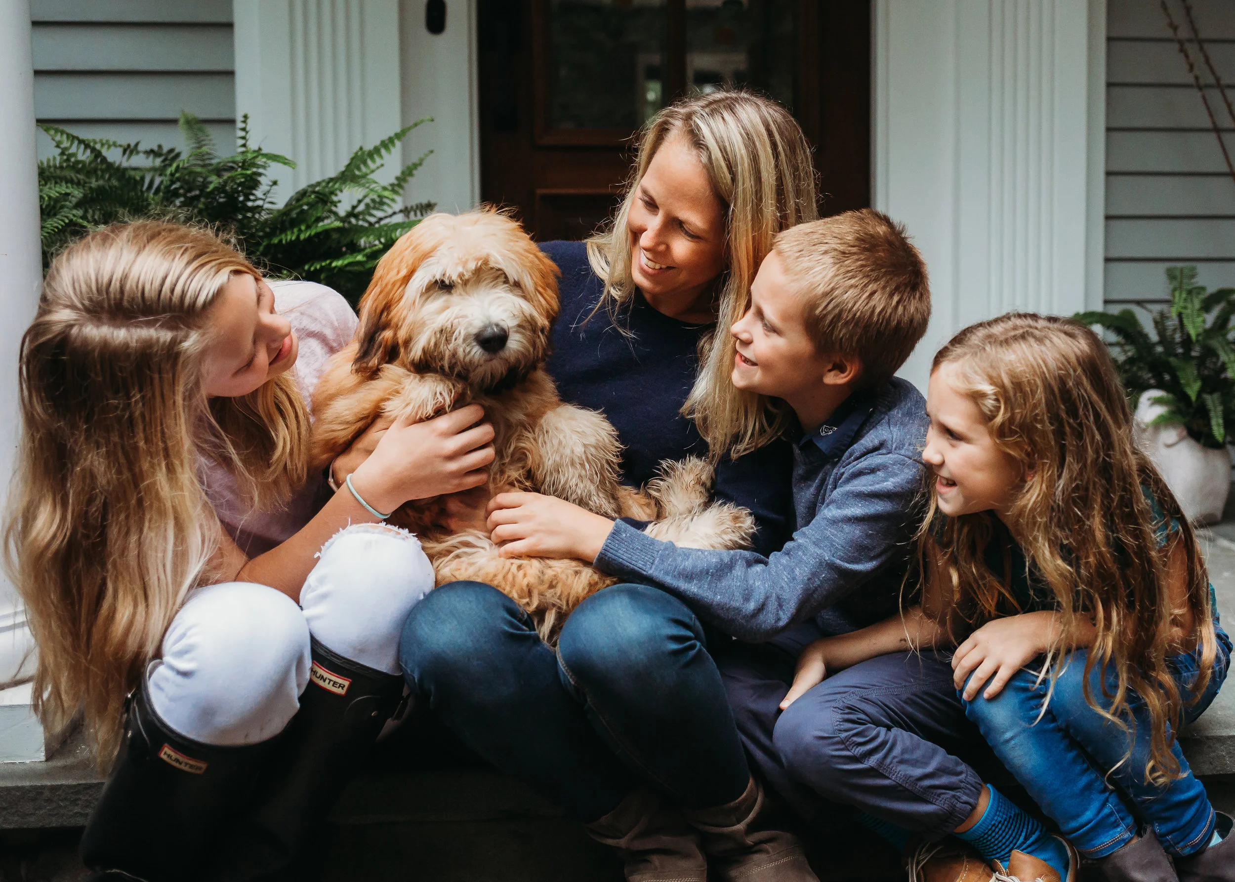Wayland at-home family photo session | Wayland Family Photographer
