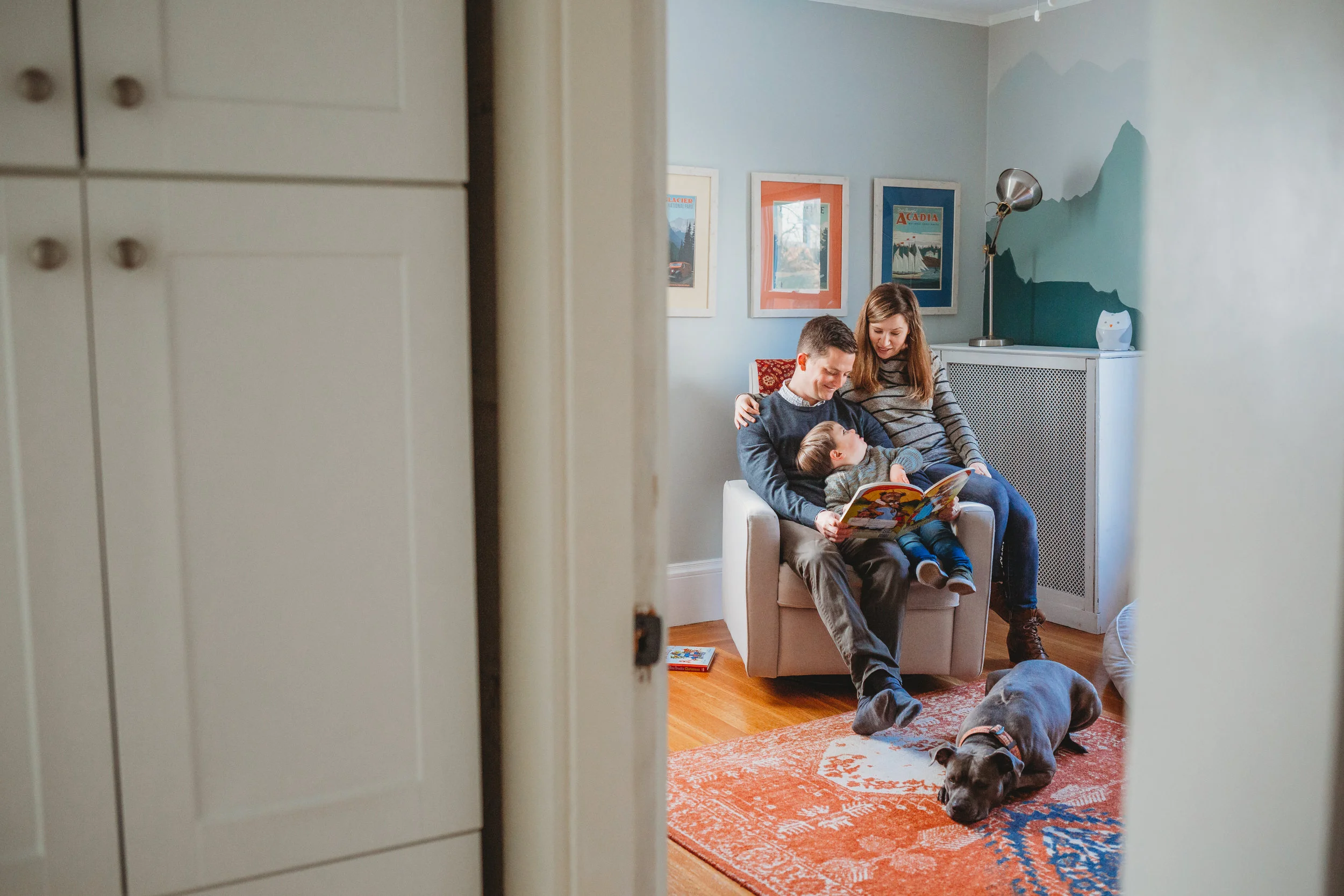 In-home family photos in Melrose, Massachusetts