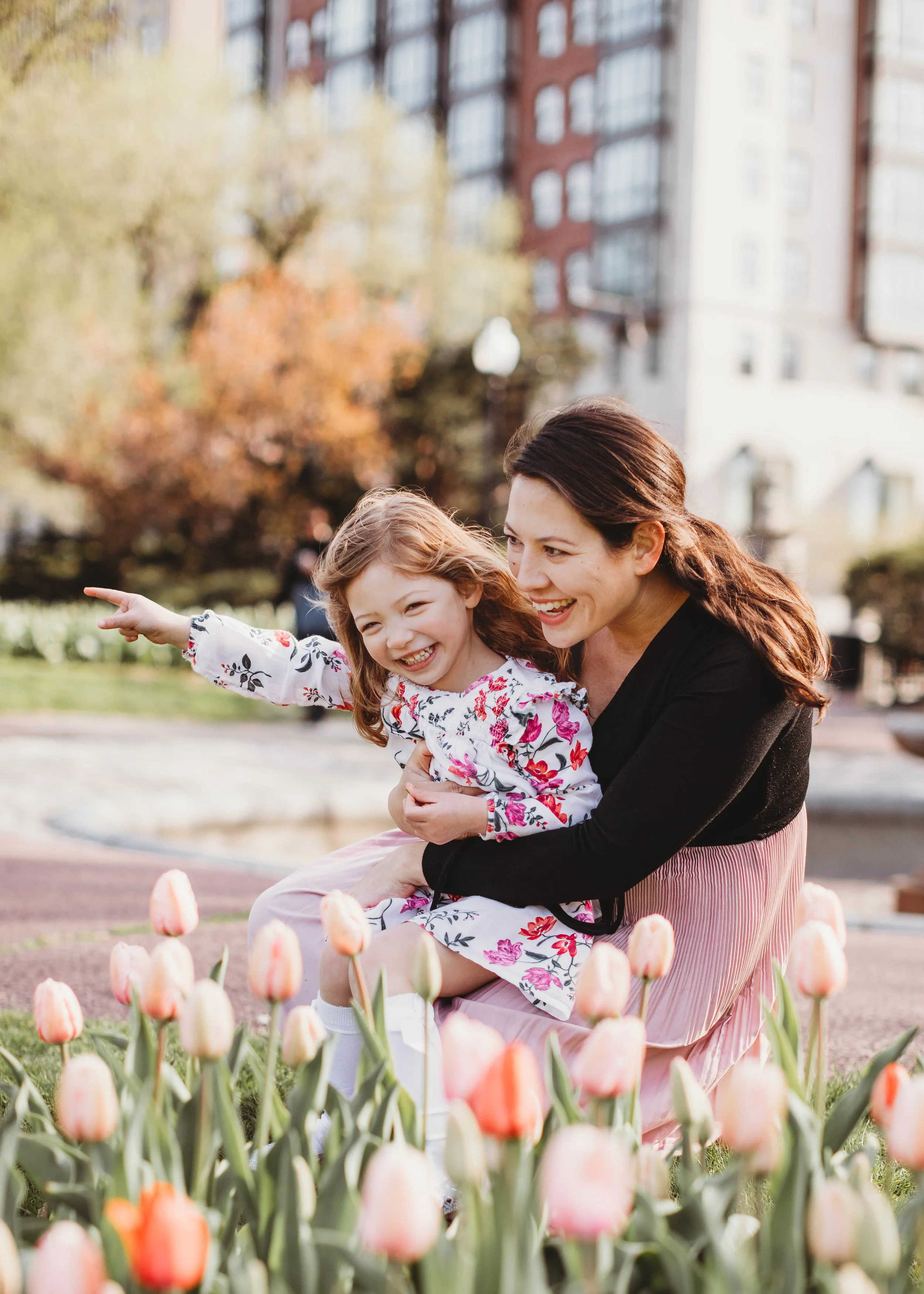 Looking for Cherry Blossoms in the Back Bay | Boston Family and Maternity Photographer