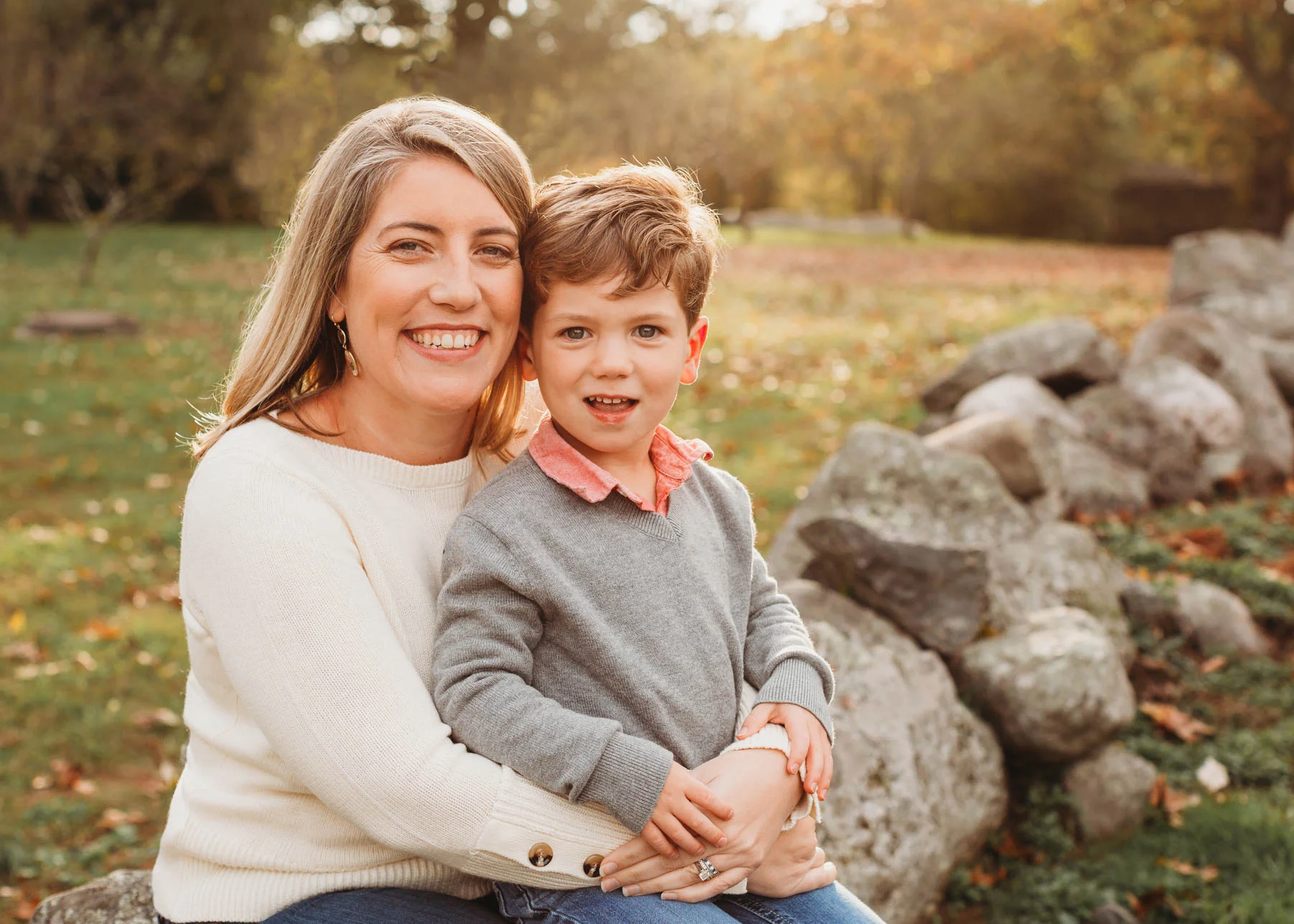 Top tip for getting one of the prime days for family photos in Greater Boston in the fall: plan early. Many of these spots are already filled by June or July! Sudbury family portraits. Golden hour photography.
