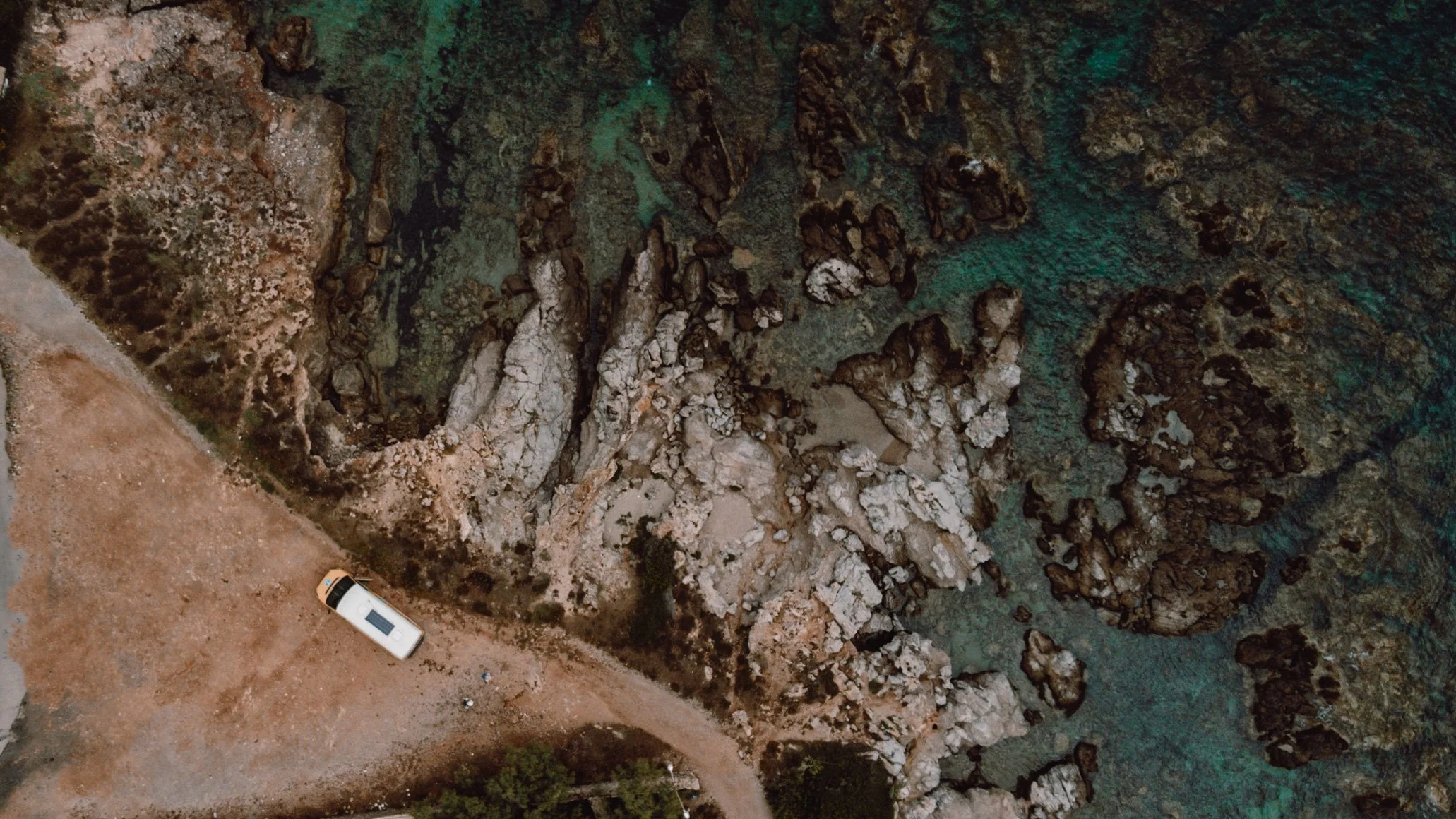 campervan motorhome mallorca road trip intinerary  drone photo aerial of coastline