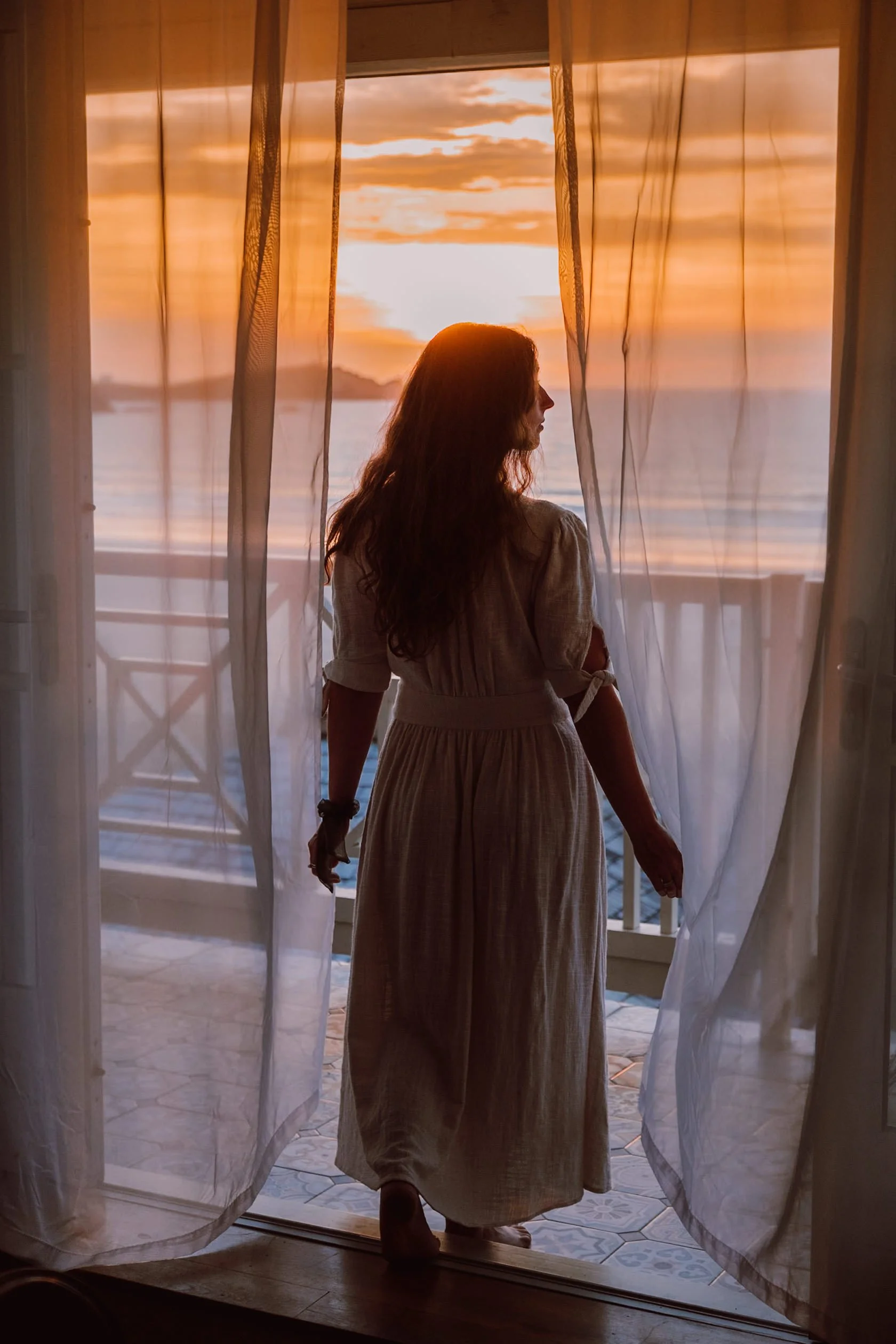 sunset at tolcarne beach village