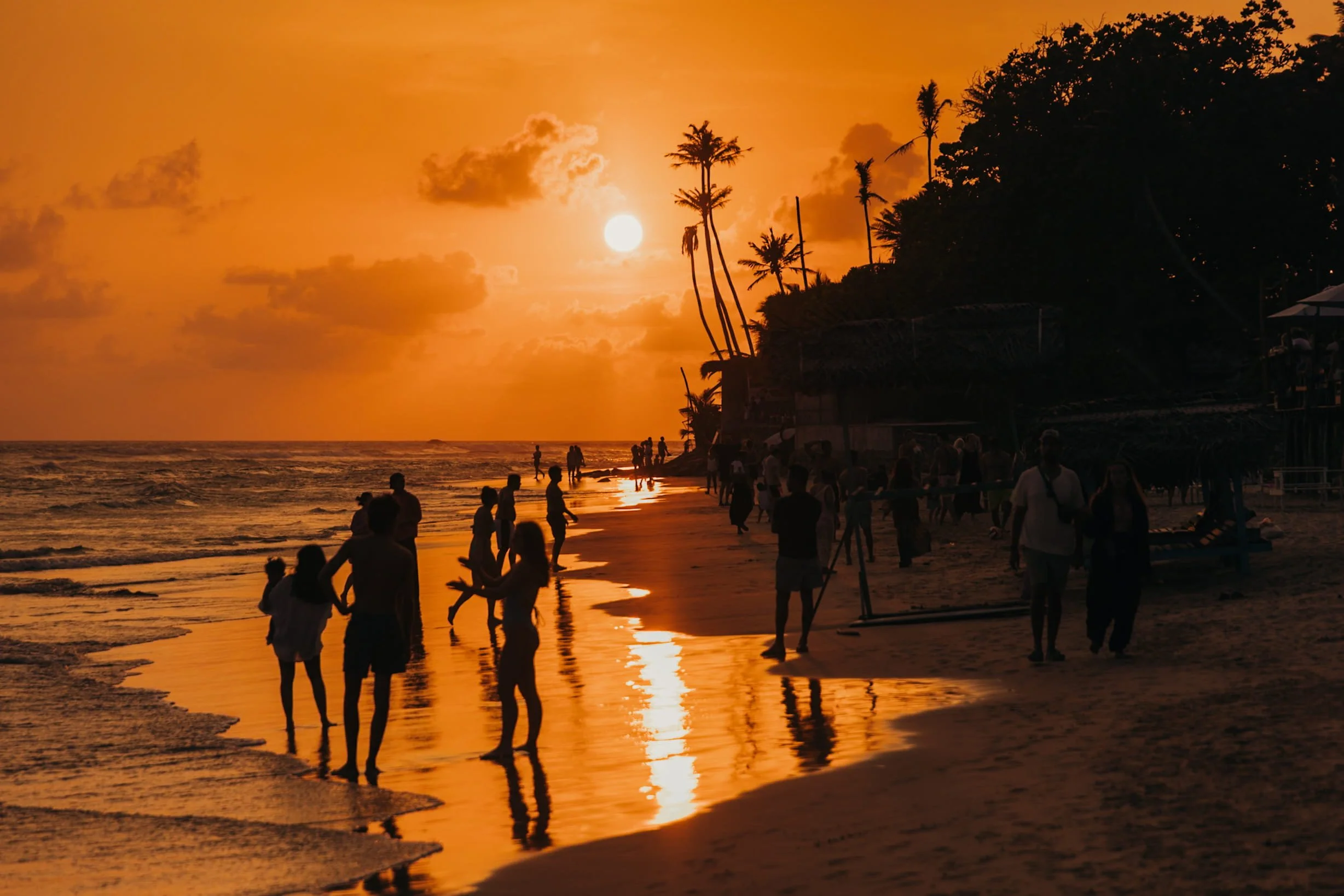 sunset at Ahangama beach
