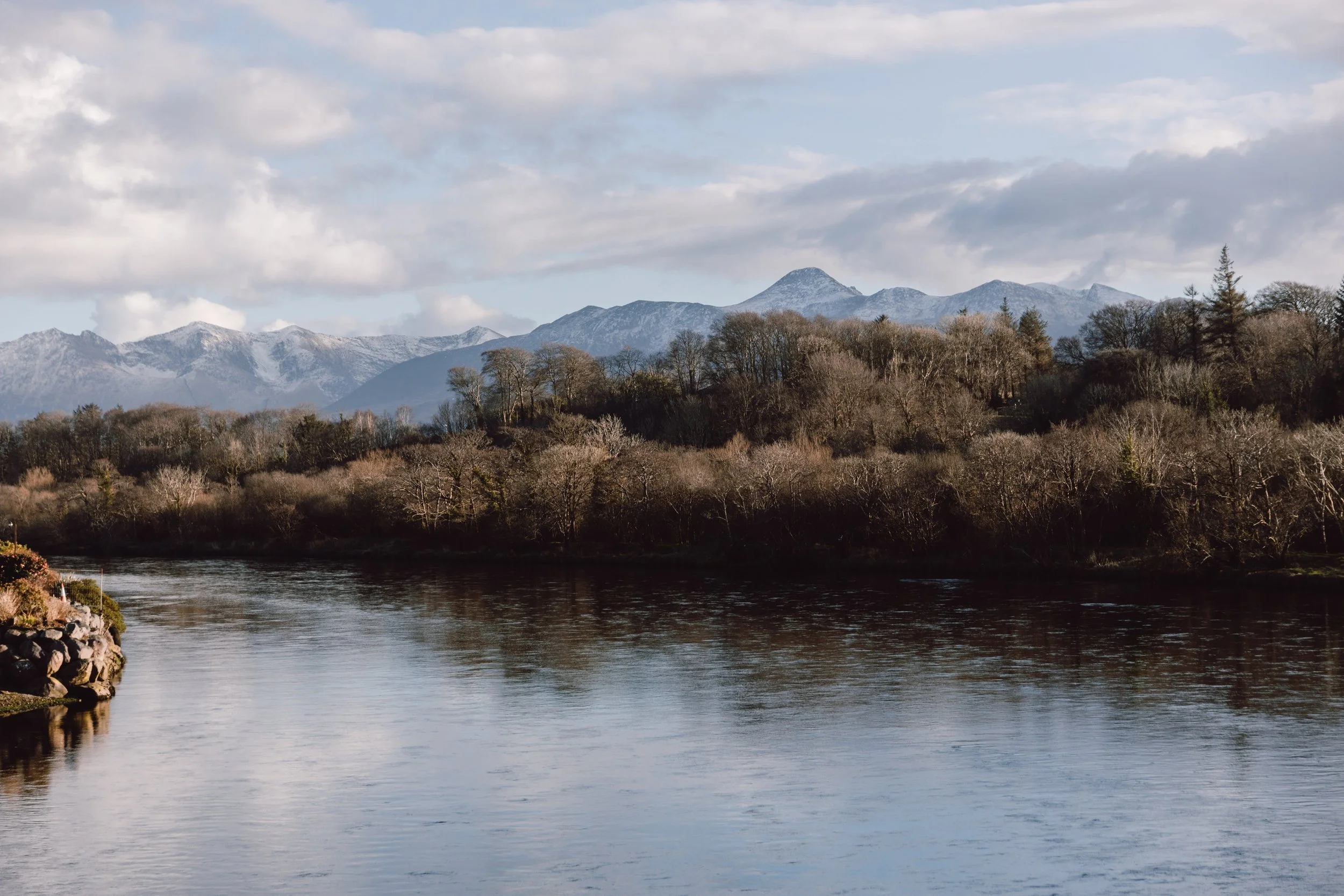 sneem view of mountains and river in ireland