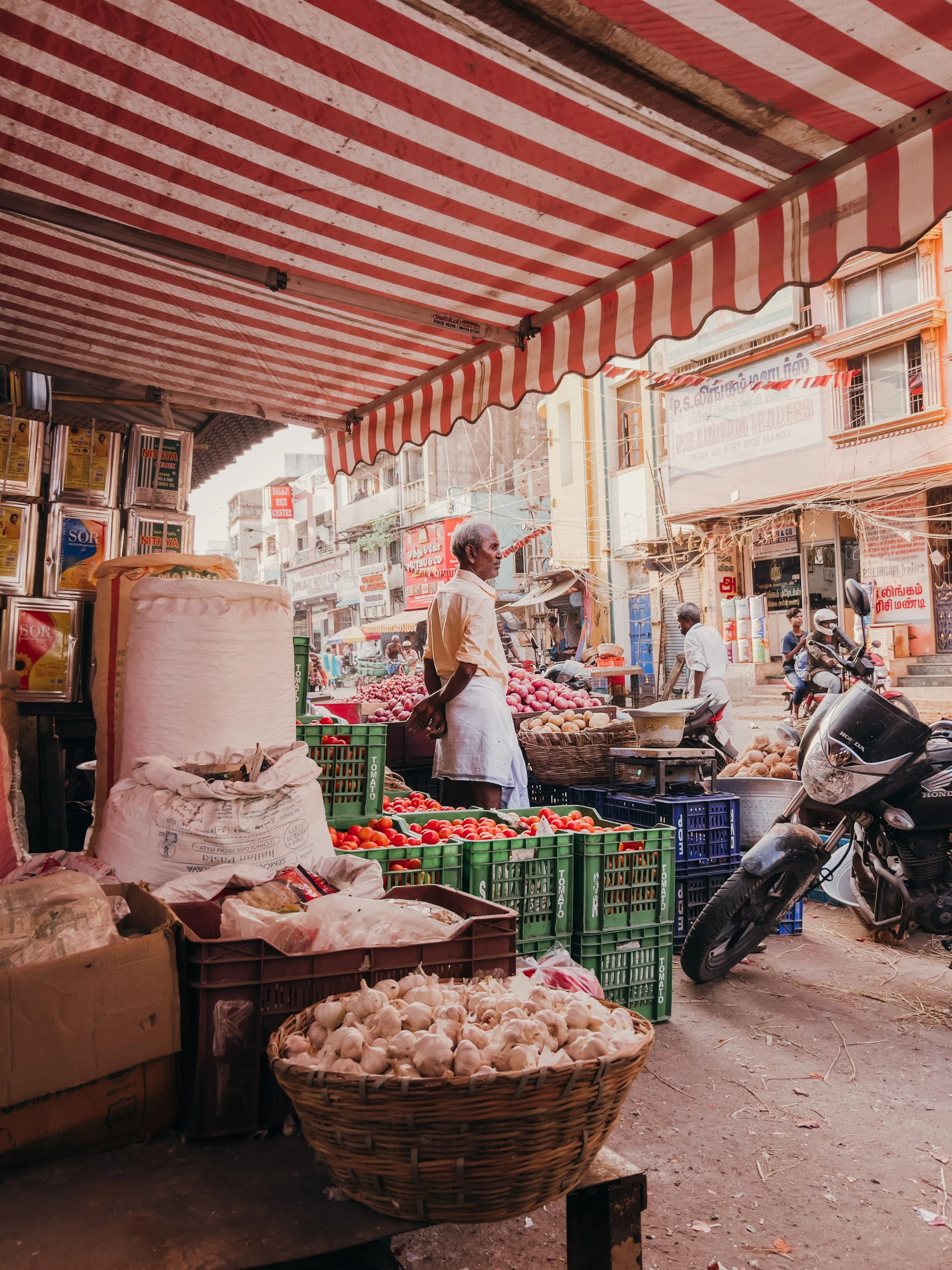 street vendor at chennai market