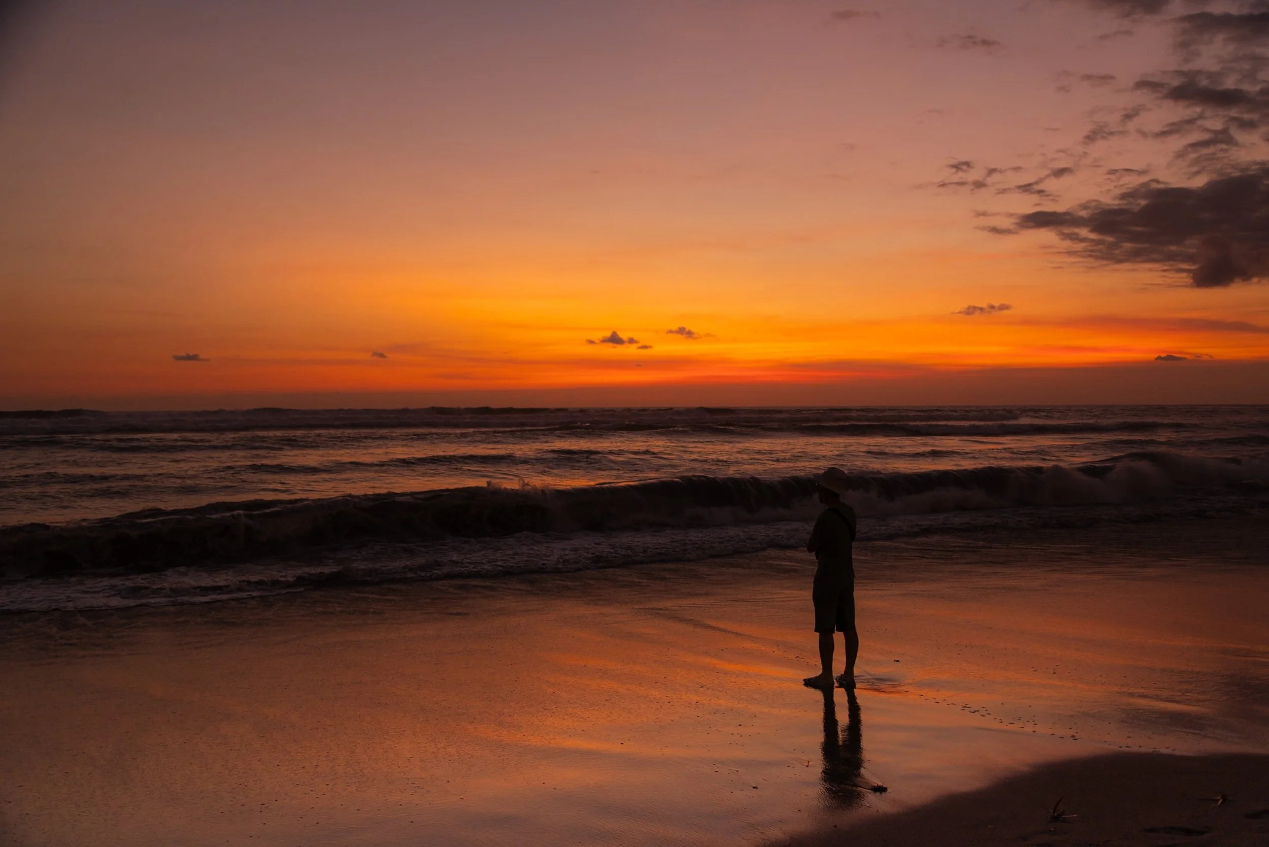 sunset on Canggu beach Bali