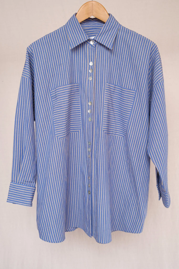 RICHIE shirt in the office striped poplin fabric