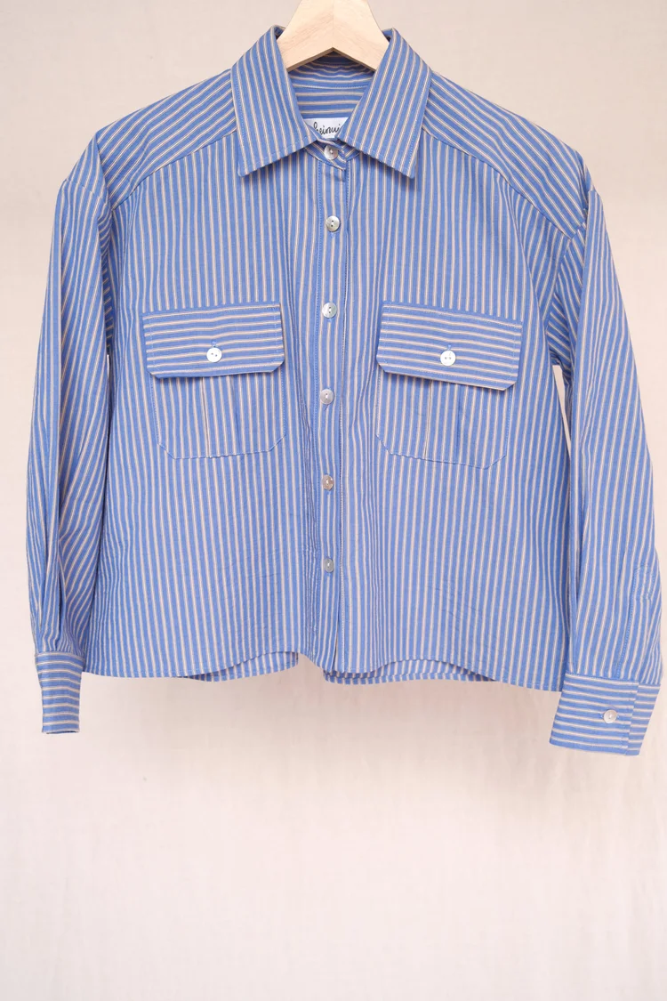 JEAN shirt in the office striped poplin fabric