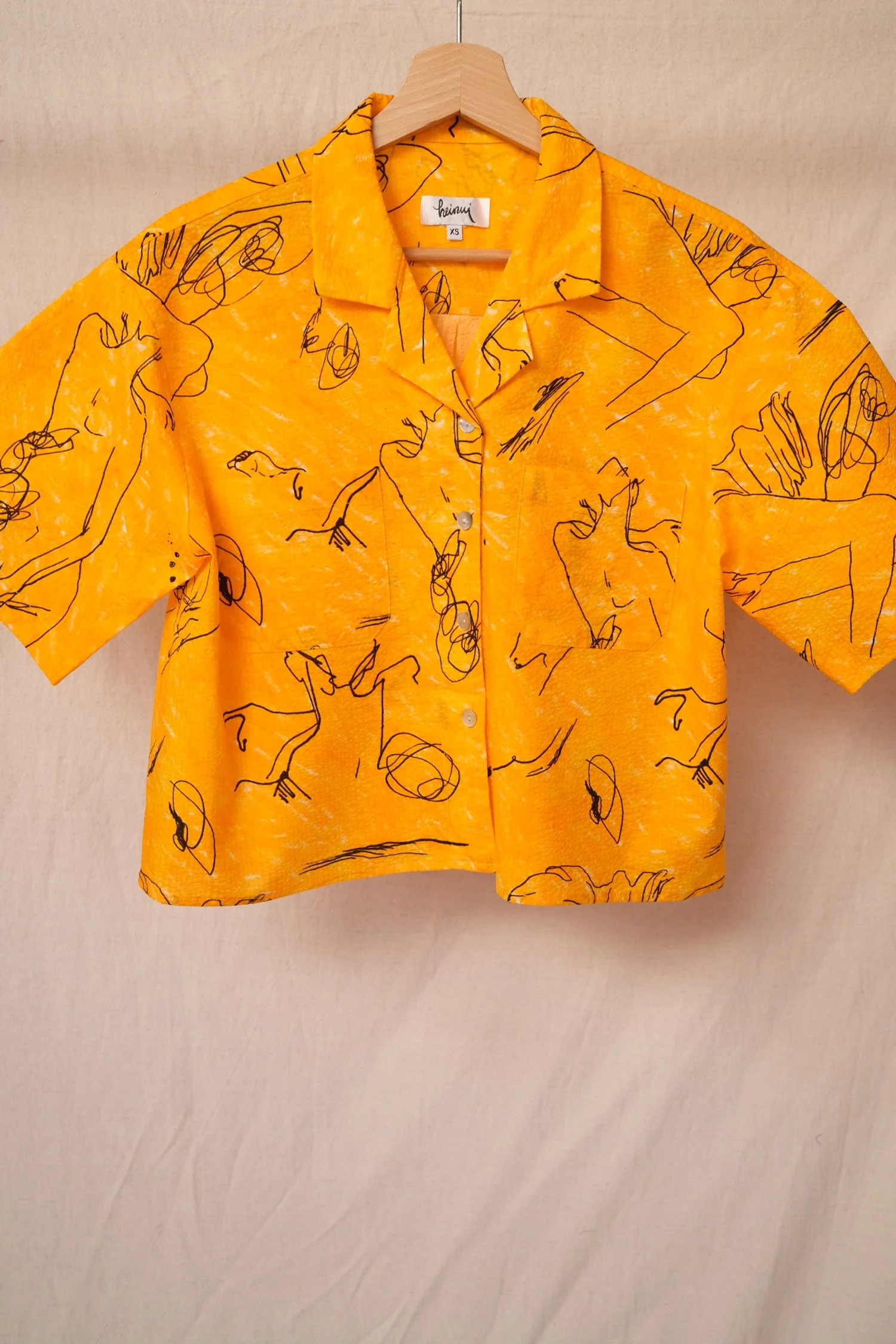 DIEGO shirt in the yellow scribbles print - L