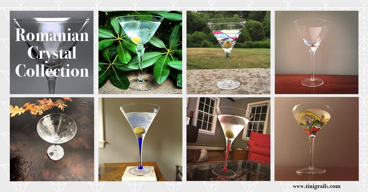 Tini Grails martini glasses, where a great martini is all in the glass.
