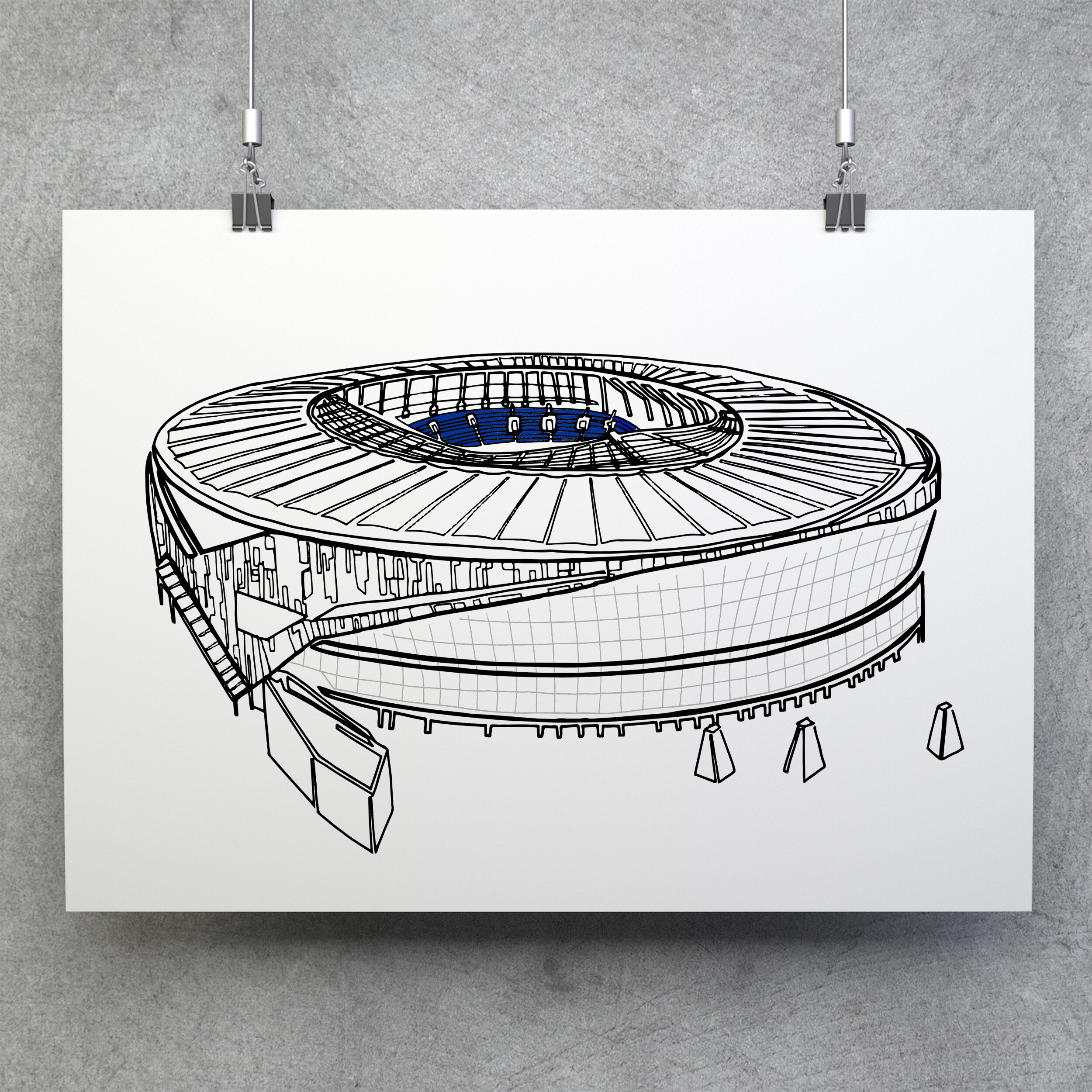 Small Stadium. Vector Sketch Illustration 54708893 - Megapixl