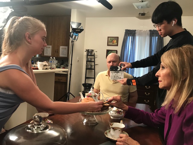 On the set of film "Arabic Coffee"