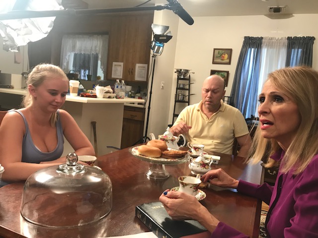 On the set of film "Arabic Coffee"