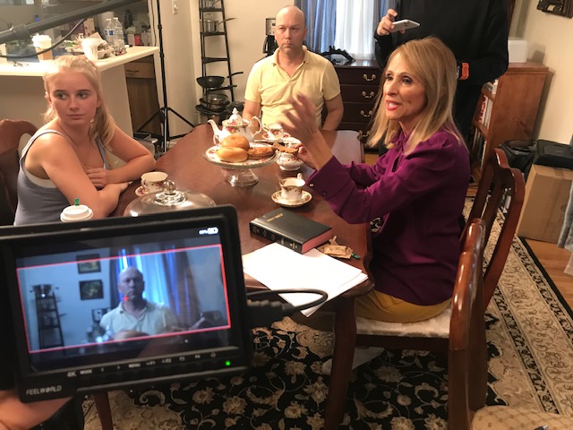 On the set of film "Arabic Coffee"