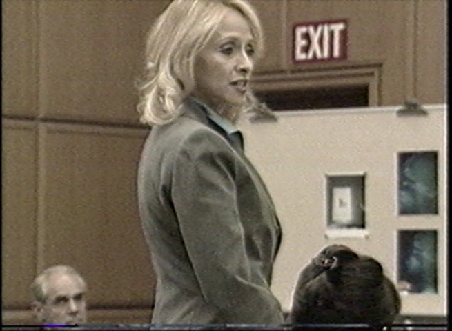 On the set of TV crime series "Arest & Trial 2000" playing District Attorney Beth Wells