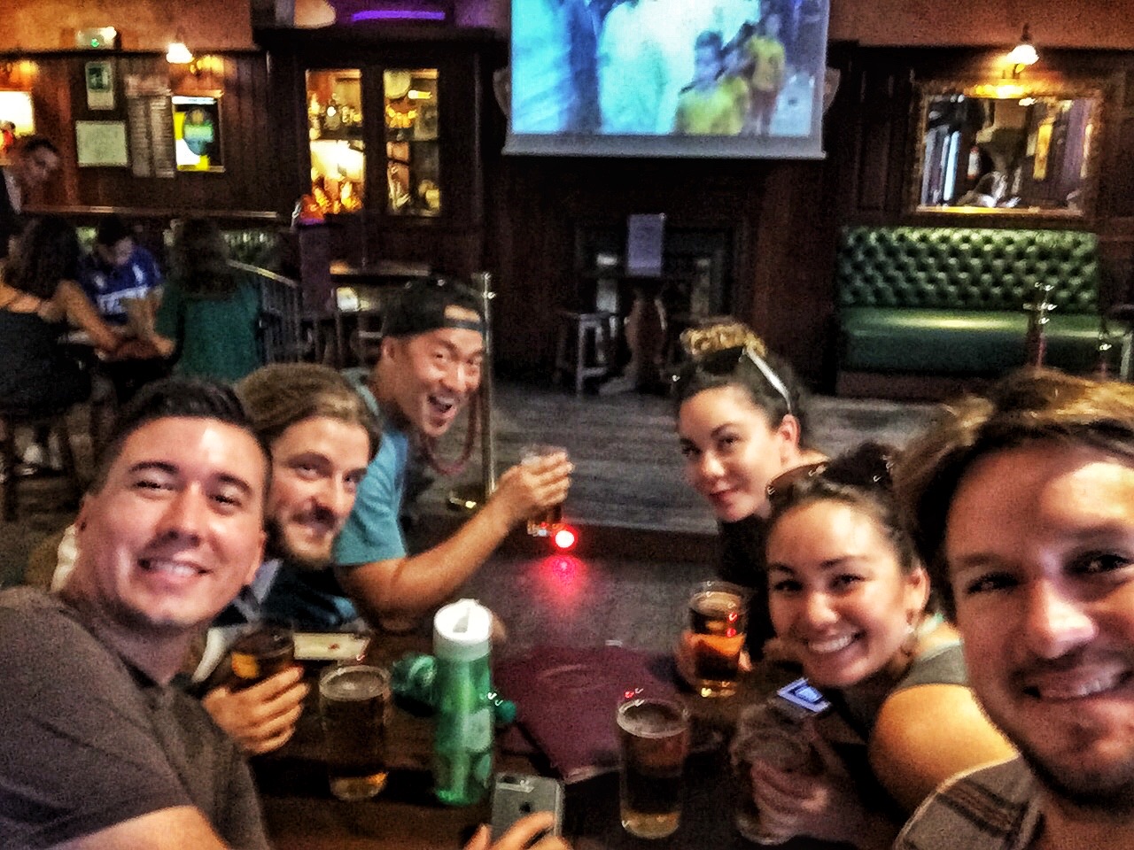 Another World Cup game – Mexico faces off Germany at an "Irish" bar serving sauerkraut sandwiches on the Scottish section of their menu. In the center of Rome, of course! 