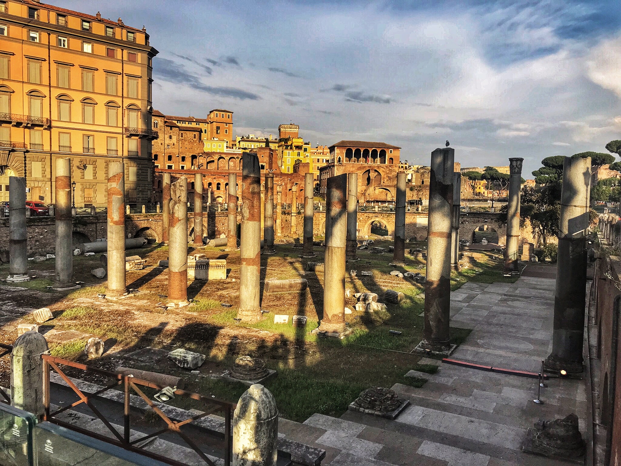 Ancient Romans abandoned the above-the-ground rail project a long time ago! They do, however, have a powerful underground transit system. (These are actually ancient columns). 