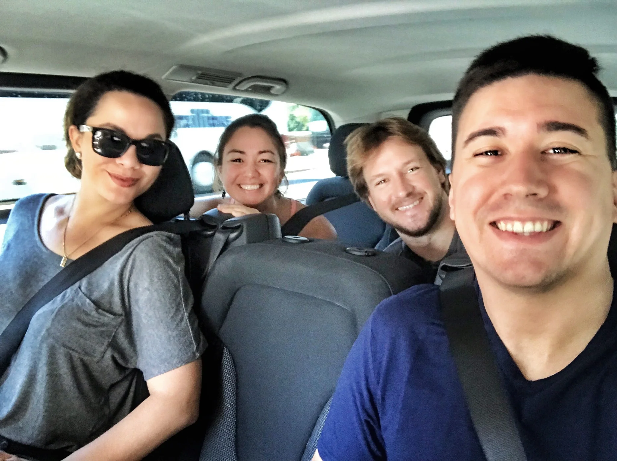 Party in the back. Karol and Keane are switching off chauffeur duties. 