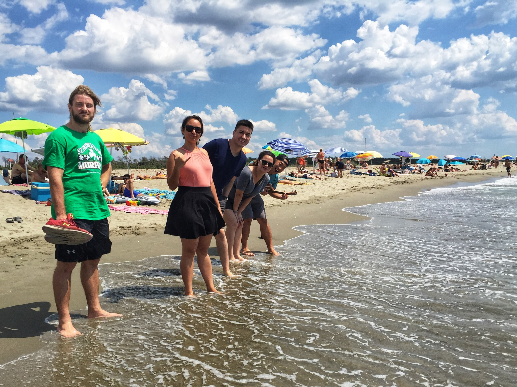 Getting our feet wet in the Mediterranean! 