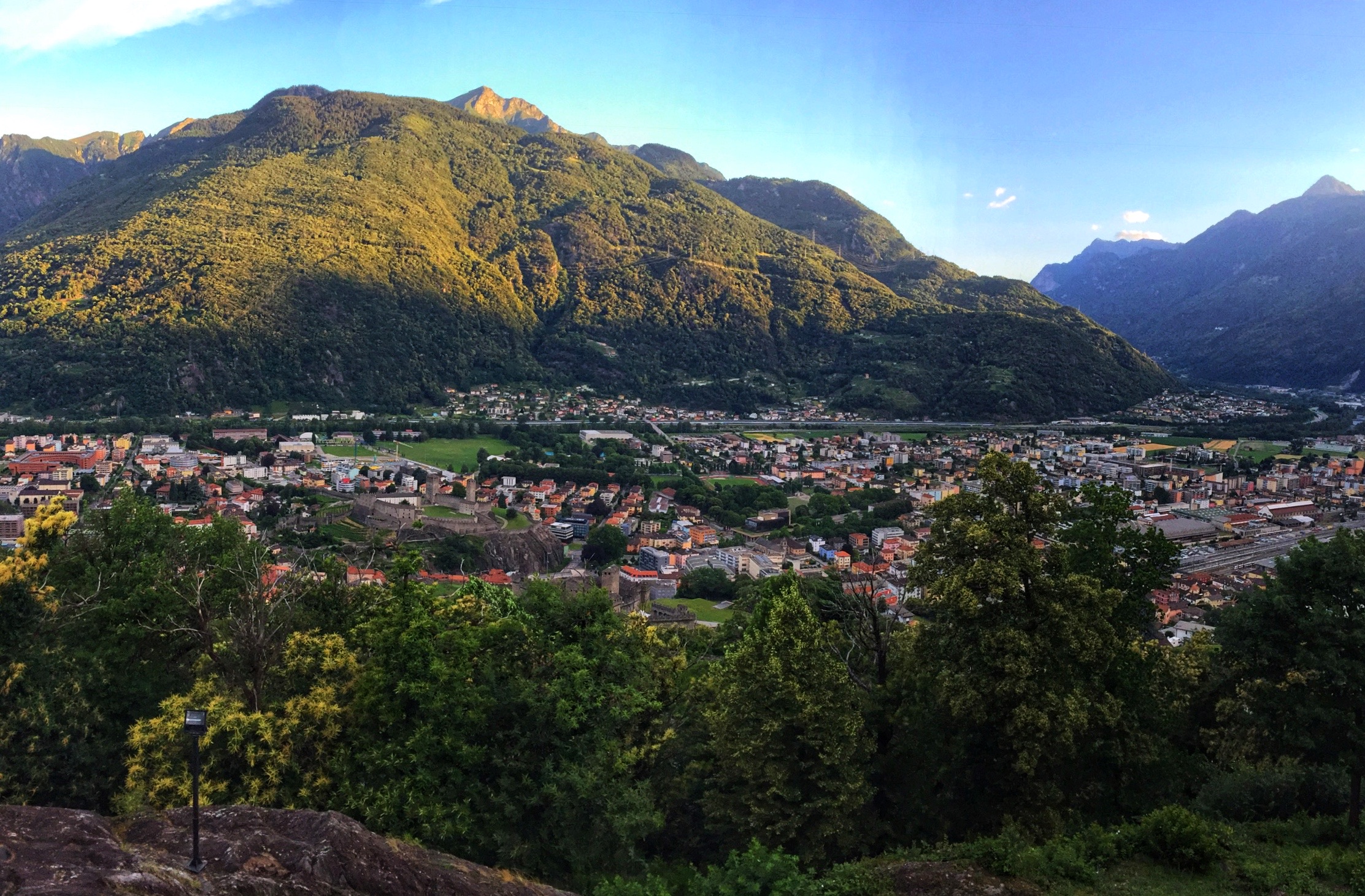 Bellinzona in the morning light. 