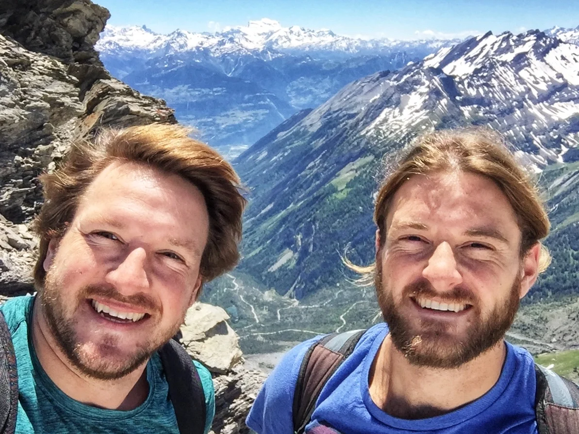 A brotherly selfie. 