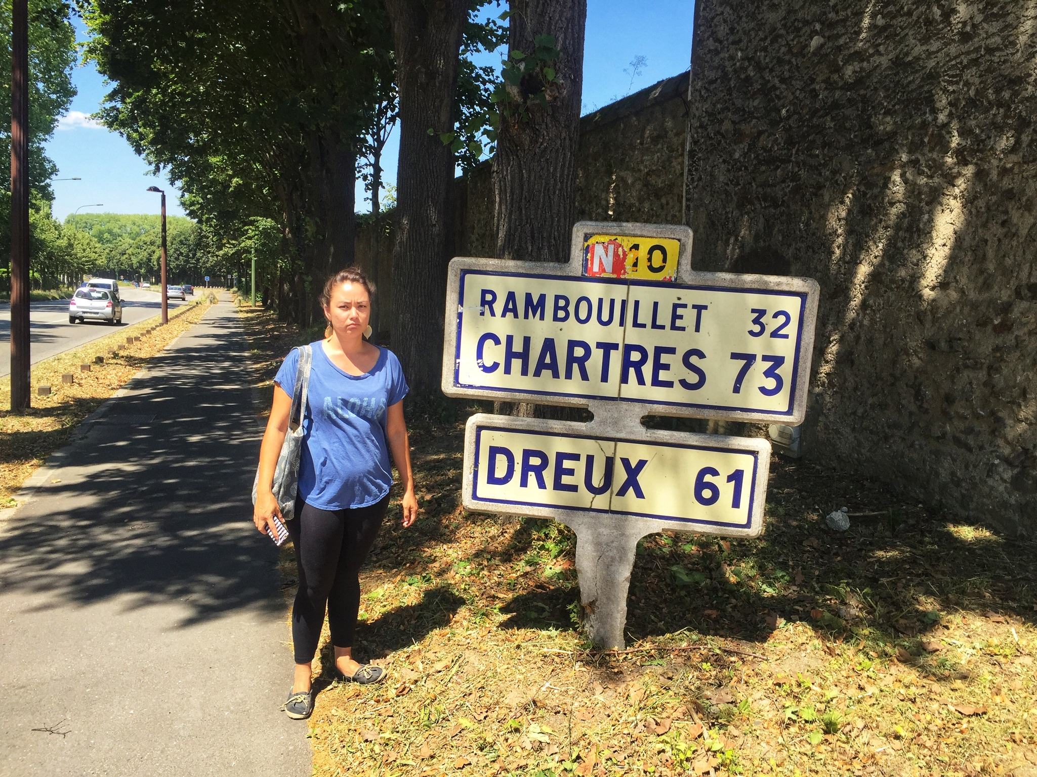 Naomi was not a happy camper when she found out that all the entrances around the Versailles are closed! We had to circle back and access the gardens through the main entrance, adding an extra mile or two to our morning! 