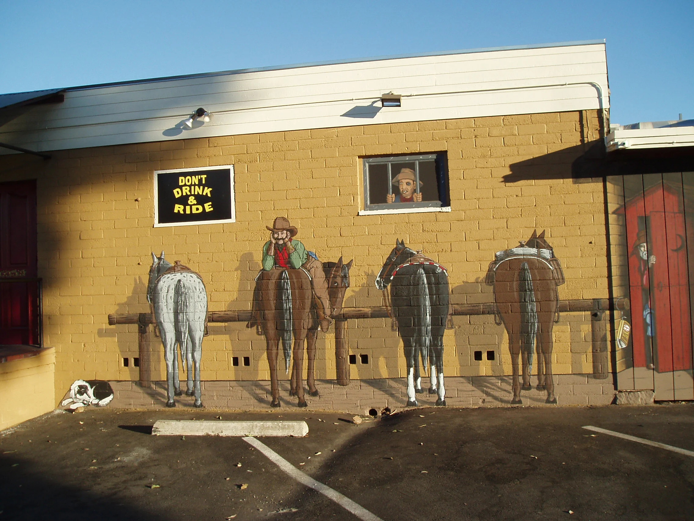 Western Mural Wagon Wheel Restaurant exterior Santee California 19.jpg