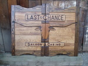 Western Saloon doors with Texas Longhorn